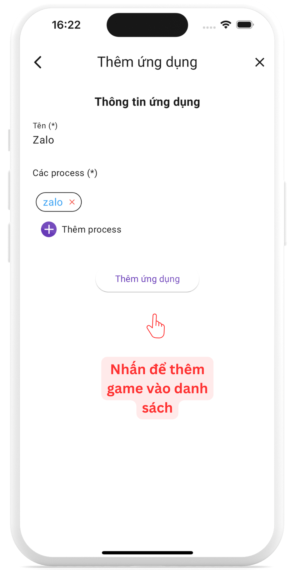 Chặn game/ứng dụng
