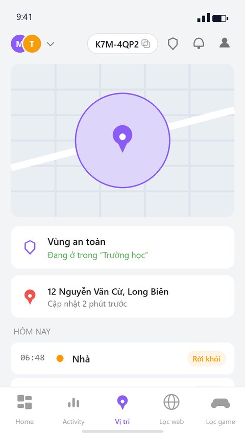 Màn vị trí và vùng an toàn