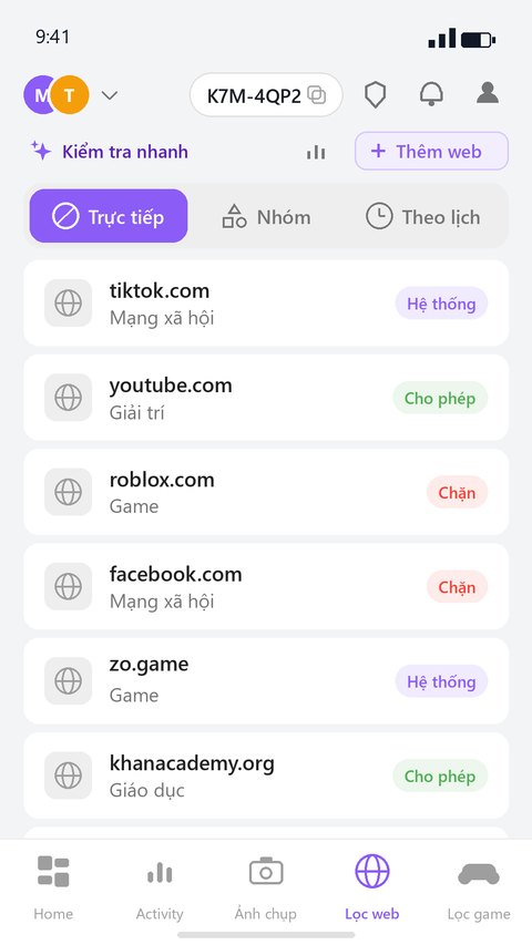 Màn lọc web
