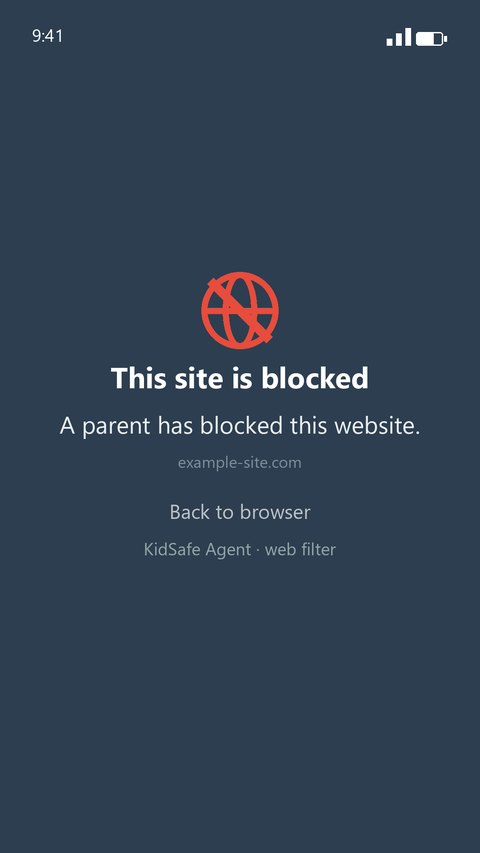 Thông báo trang web bị chặn